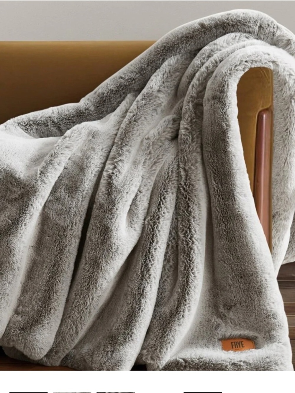FRYE Luxe Faux Fur Throw